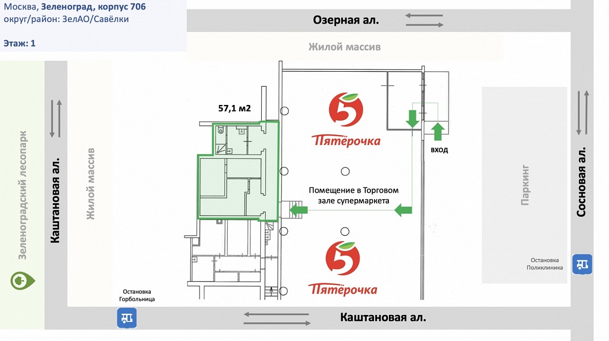 Торговая площадь внутри "Пятёрочки" Торговая площадь внутри "Пятёрочки"